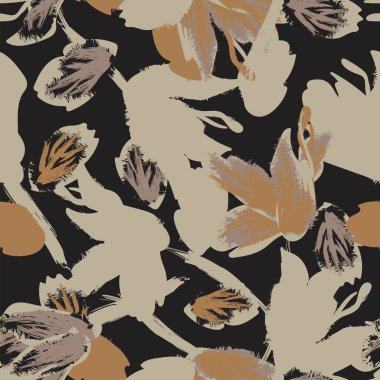 Moda tekstil, grafik, arka plan ve el sanatları için kusursuz desenli fırça darbeleri