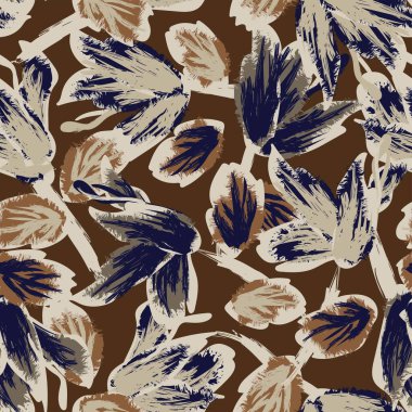 Moda tekstil, grafik, arka plan ve el sanatları için kusursuz desenli fırça darbeleri