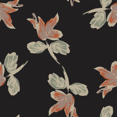 Moda tekstil, grafik, arka plan ve el sanatları için kusursuz desenli fırça darbeleri