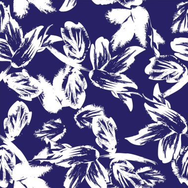 Moda tekstil, grafik, arka plan ve el sanatları için kusursuz desenli fırça darbeleri