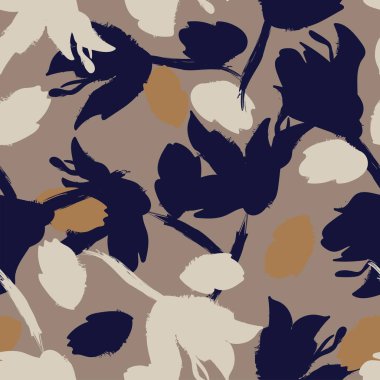 Moda tekstil, grafik, arka plan ve el sanatları için kusursuz desenli fırça darbeleri