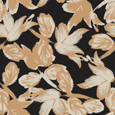 Moda tekstil, grafik, arka plan ve el sanatları için kusursuz desenli fırça darbeleri