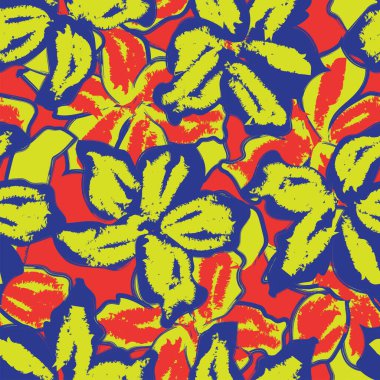 Abstract Floral seamless pattern design for fashion textiles, graphics, backgrounds and crafts