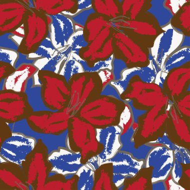 Abstract Floral seamless pattern design for fashion textiles, graphics, backgrounds and crafts