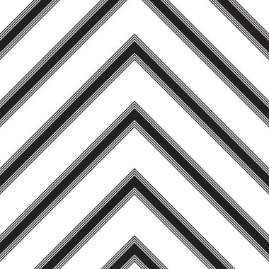 Monochrome Chevron diagonal striped seamless pattern background suitable for fashion textiles, graphics