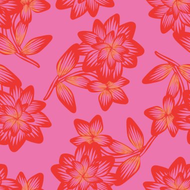 Oriental Floral seamless pattern design for fashion textiles, graphics, backgrounds and crafts