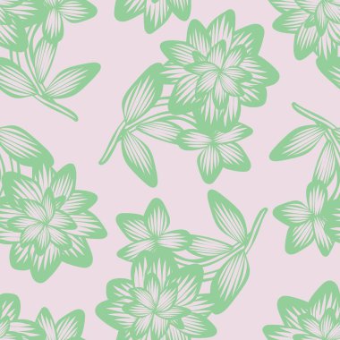 Oriental Floral seamless pattern design for fashion textiles, graphics, backgrounds and crafts