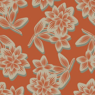 Oriental Floral seamless pattern design for fashion textiles, graphics, backgrounds and crafts