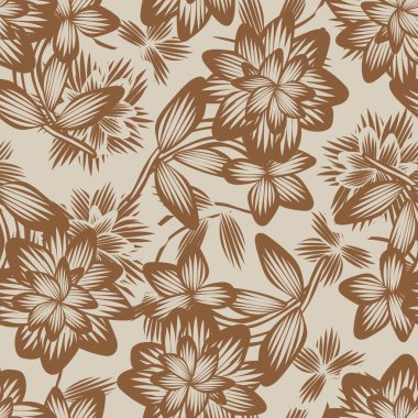 Oriental Floral seamless pattern design for fashion textiles, graphics, backgrounds and crafts