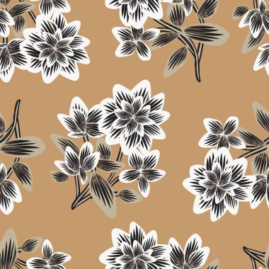 Oriental Floral seamless pattern design for fashion textiles, graphics, backgrounds and crafts