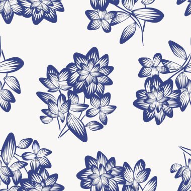 Oriental Floral seamless pattern design for fashion textiles, graphics, backgrounds and crafts