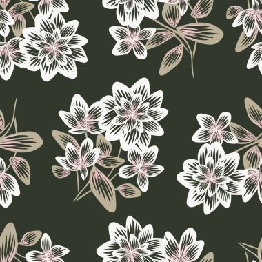Oriental Floral seamless pattern design for fashion textiles, graphics, backgrounds and crafts