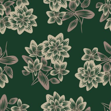 Oriental Floral seamless pattern design for fashion textiles, graphics, backgrounds and crafts