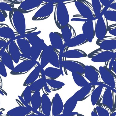 Moda tekstil, grafik ve el sanatları için tropik yapraksız desen tasarımı