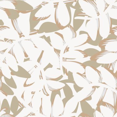 Moda tekstil, grafik ve el sanatları için tropik yapraksız desen tasarımı