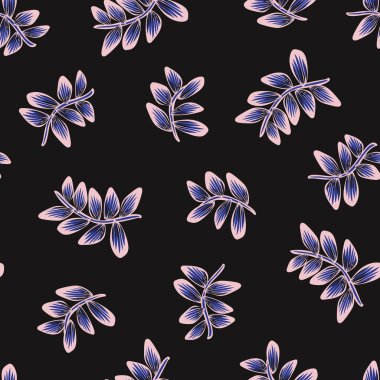 Moda tekstil, grafik ve el sanatları için tropik yapraksız desen tasarımı