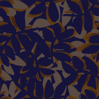 Moda tekstil, grafik ve el sanatları için tropik yapraksız desen tasarımı