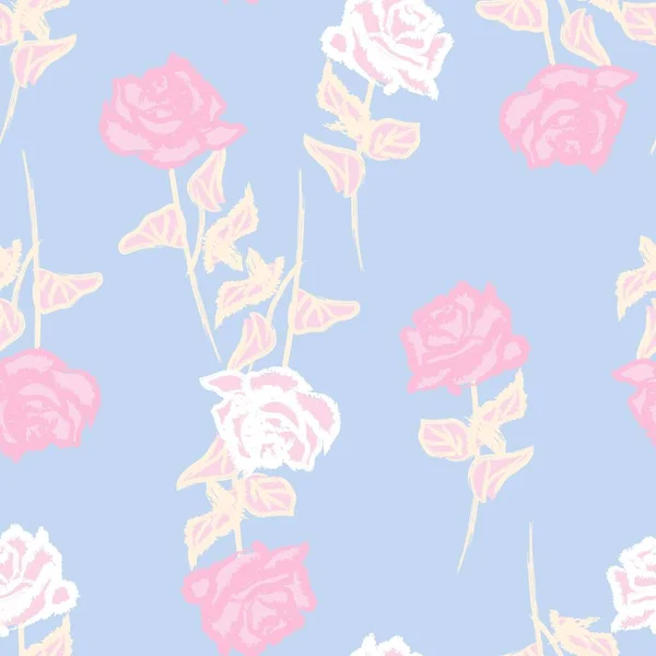Abstrait Rose Floral Design Sans Couture Pour Textiles Mode Graphiques — Image vectorielle