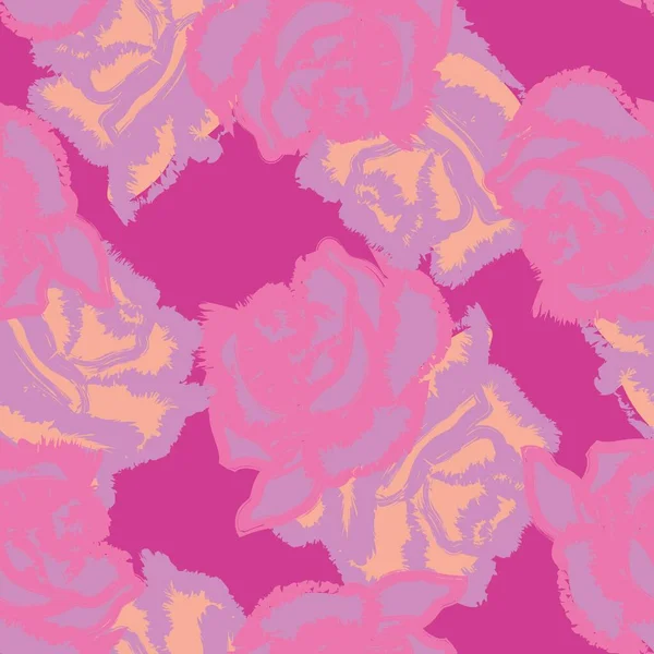 Abstrait Rose Floral Design Sans Couture Pour Textiles Mode Graphiques — Image vectorielle