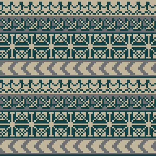 Vánoční Květinový Veletrh Isle Vzor Design Pro Módní Textil Pleteniny — Stockový vektor