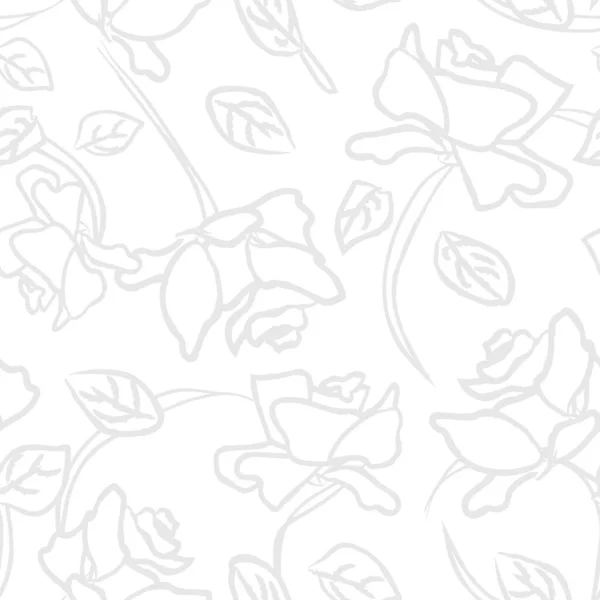 Abstraktes Rose Floral Nahtloses Muster Design Für Modetextilien Grafiken Hintergründe — Stockvektor