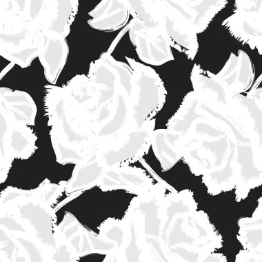 Moda tekstil, grafik, arkaplan ve el sanatları için soyut Rose Çiçeksiz desen tasarımı