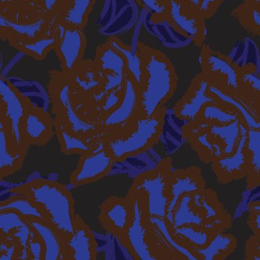 Moda tekstil, grafik, arkaplan ve el sanatları için soyut Rose Çiçeksiz desen tasarımı