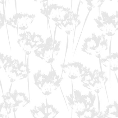 Moda tekstil, grafik, arkaplan ve el sanatları için tek renkli çiçek desensiz desen tasarımı