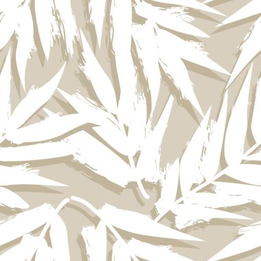 Tarafsız Renkli Tropikal Yaprak Moda tekstil, grafik ve el sanatları için kusursuz desen tasarımı