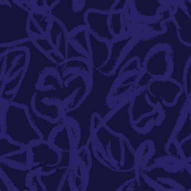 Moda tekstil, grafik, arka plan ve el sanatları için Mavi Soyut Çiçeksiz desenli tasarım