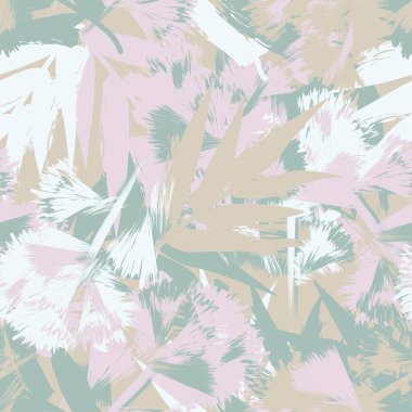 Pastels Tropikal Yaprak desen tasarımı moda tekstil, grafik ve el sanatları için