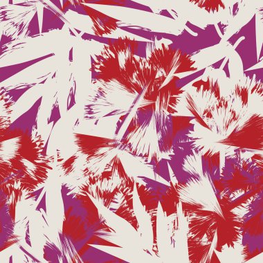 Moda tekstil, grafik ve el sanatları için Kırmızı Tropik Yaprak kusursuz desen tasarımı