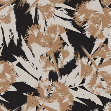 Tarafsız Renkli Tropikal Yaprak Moda tekstil, grafik ve el sanatları için kusursuz desen tasarımı