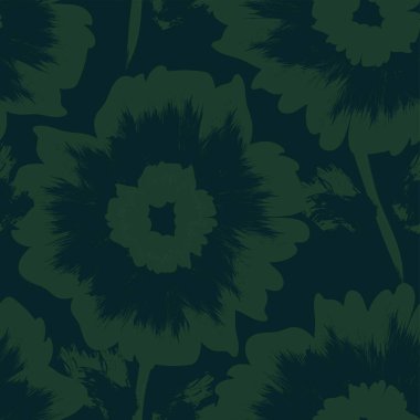 Moda tekstil, grafik, arka plan ve el sanatları için Yeşil Soyut Çiçeksiz desenli tasarım