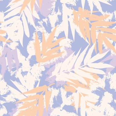 Pastels Tropikal Yaprak desen tasarımı moda tekstil, grafik ve el sanatları için