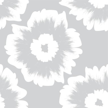 Moda tekstil, grafik, arkaplan ve el sanatları için tek renkli çiçek desensiz desen tasarımı