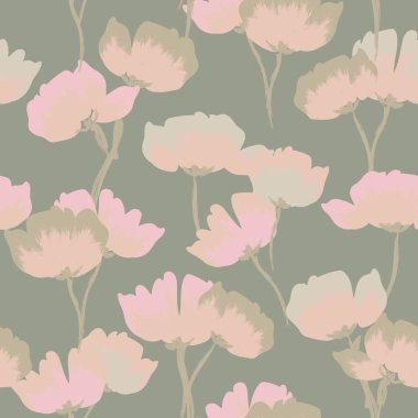 Tarafsız Renk Özeti: Moda tekstil, grafik, arka plan ve el sanatları için kusursuz desen tasarımı