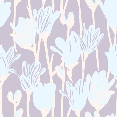 Moda tekstil, grafik, arka plan ve el sanatları için Pastel Soyut Çiçeksiz desen tasarımı