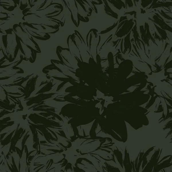 Cor Neutra Abstract Design Padrão Sem Costura Floral Para Têxteis — Vetor de Stock