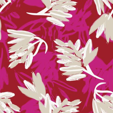 Moda tekstil, grafik, arka plan ve el sanatları için Kırmızı Soyut Çiçeksiz desenli tasarım