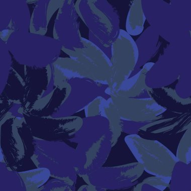 Moda tekstil, grafik, arka plan ve el sanatları için Mavi Soyut Çiçeksiz desenli tasarım