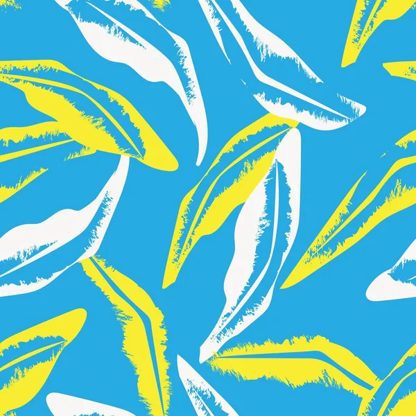 Färgglada Tropical Leaf Sömlös Mönster Design För Mode Textilier Grafik — Stock vektor