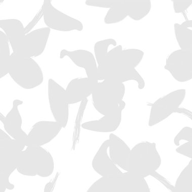 Moda tekstil, grafik, arkaplan ve el sanatları için tek renkli çiçek desensiz desen tasarımı