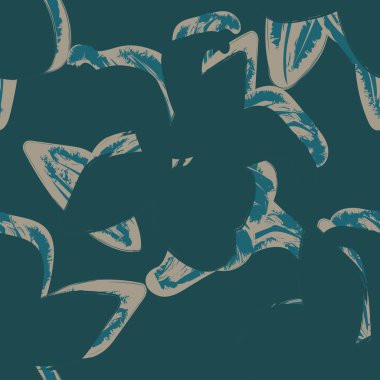 Moda tekstil, grafik, arka plan ve el sanatları için Yeşil Soyut Çiçeksiz desenli tasarım