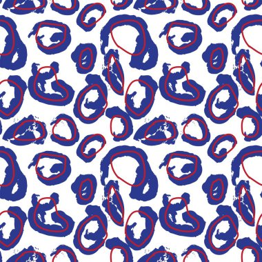 Moda tekstil, grafik ve el sanatları için Mavi Soyut Fırça darbeleri desen tasarımı
