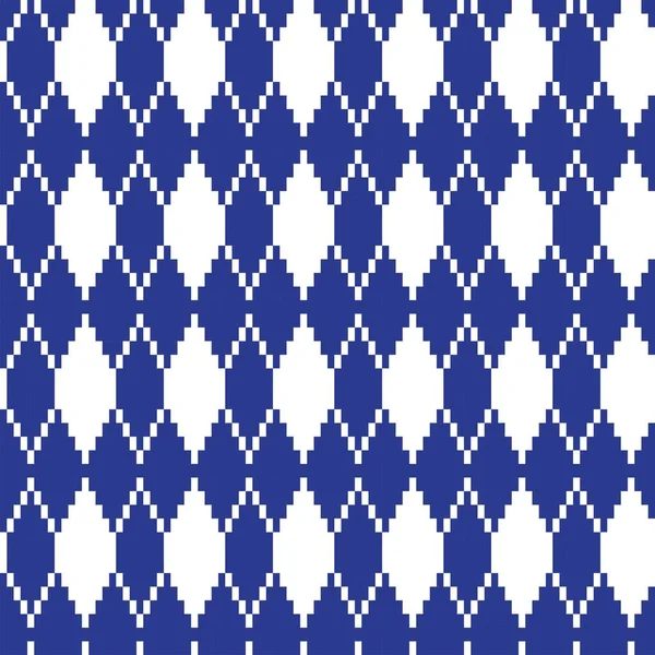 ニットウェア ファッションテキスタイル グラフィックのためのブルーアルジェフェア島シームレスパターンデザイン — ストックベクタ