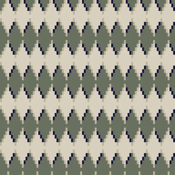 Нейтральный Цвет Аргайл Ярмарка Островной Бесшовный Дизайн Шаблона Трикотажа Текстиля — стоковый вектор