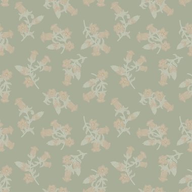 Tarafsız Renkli Doğulu Çiçeksiz Moda tekstil, grafik, arka plan ve el sanatları