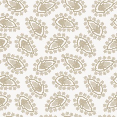 Tarafsız Renkli Paisley: Moda tekstil, grafik, arka plan ve el sanatları için soyut ve kusursuz desen tasarımı