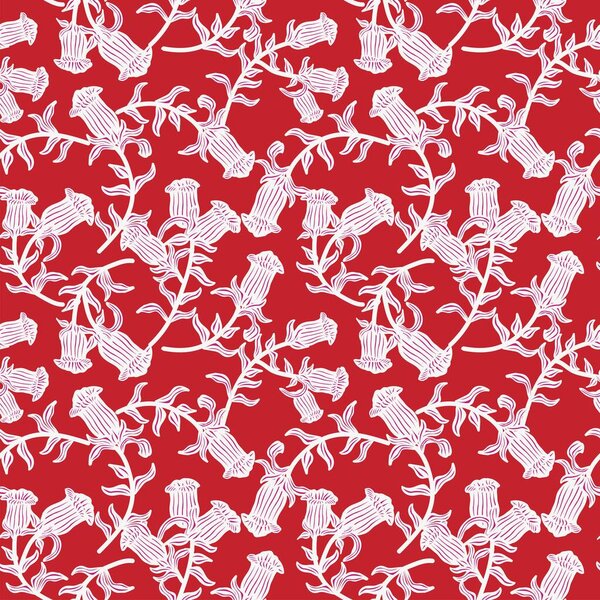 Красный Восточный Цветочный бесшовный фон для текстиля моды, графики, фона и ремесел